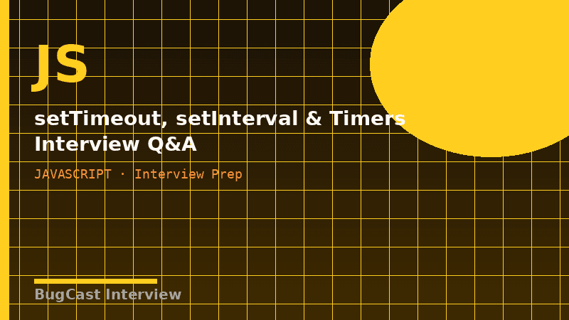 setTimeout, setInterval & Timers Interview Q&A
