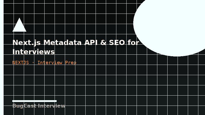 Next.js Metadata API & SEO for Interviews