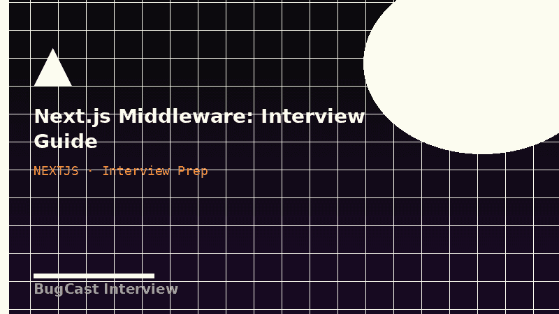 Next.js Middleware: Interview Guide